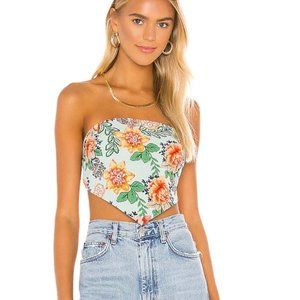 Superdown Floral Strapless Top